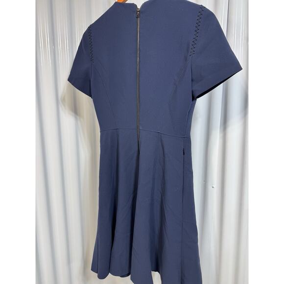 Kobi Halperin Dresses & Skirts - Kobi Halperin Cheyenne Jewel Neck A-Line Short Sleeve Dress Navy Blue Small